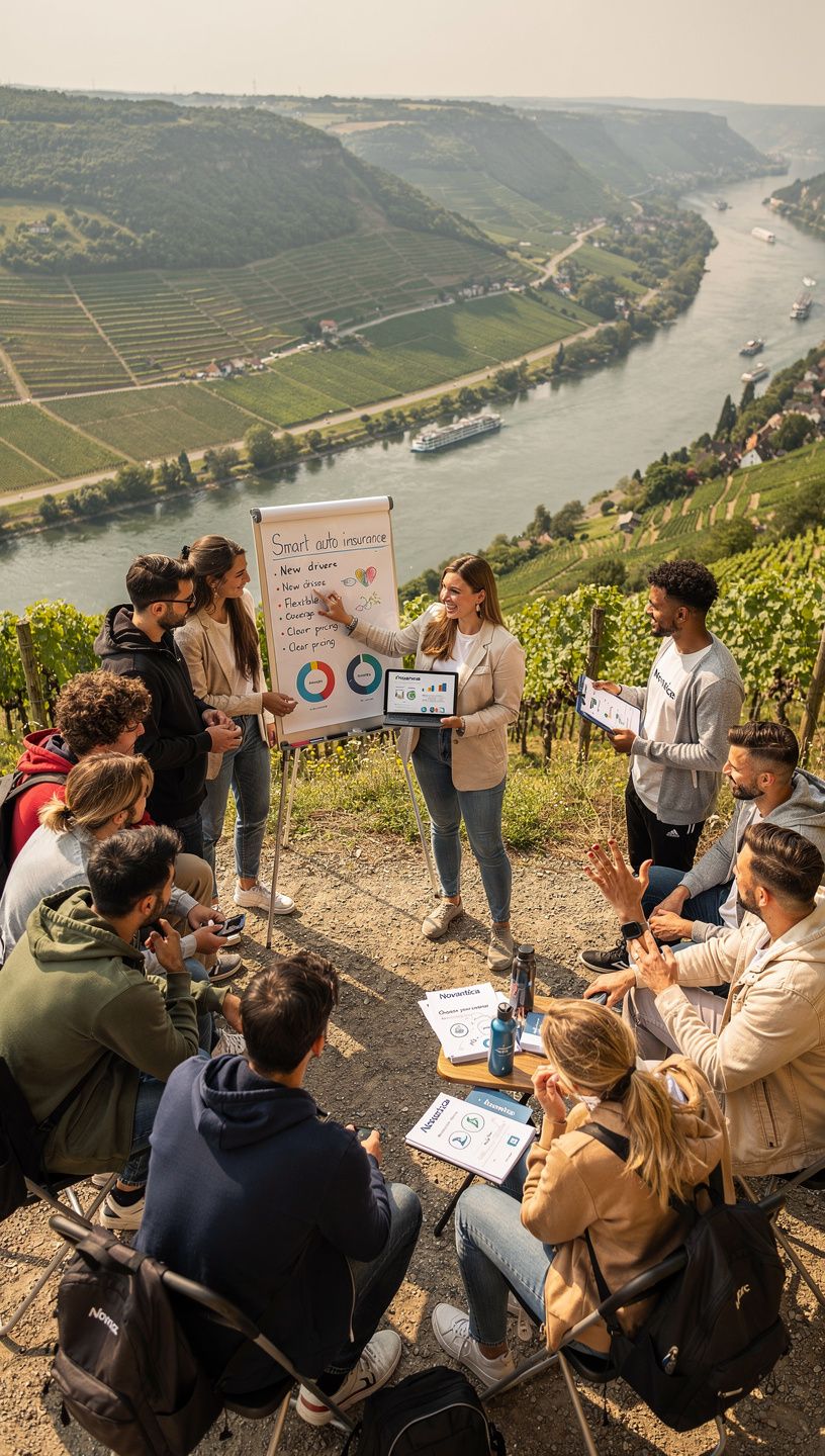 Eine Schritt-für-Schritt-Anleitung zur Auswahl der richtigen Autoversicherung wird angezeigt.